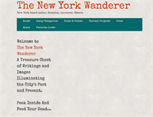 Tablet Screenshot of newyorkwanderer.com